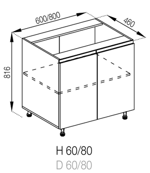 Нижний модуль H80 Тина Мир Мебели Tina_H80 фото