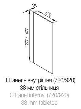 Панель П внутрішня Тіна Світ Меблів Tina_П_920(38мм) фото