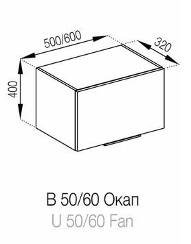 Верхний модуль окап В60 Милана Мир Мебели Milana_B60_Fan(720) фото